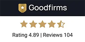 Goodfirms — Rating 4.89, 104 Reviews